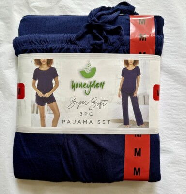 Honeydew Ladies' 3-piece Thin Pajama Set , Size-M (Tee/Short/Pant )