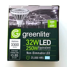 Greenlite 32W/PAR38/FL/H/40K 32W (250W Equal) PAR38 4000K LED Floodlight Bulb