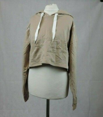 Maniere de Voir hellbraun Cropped Hoodie Pullover Gr. S CR009 II 06