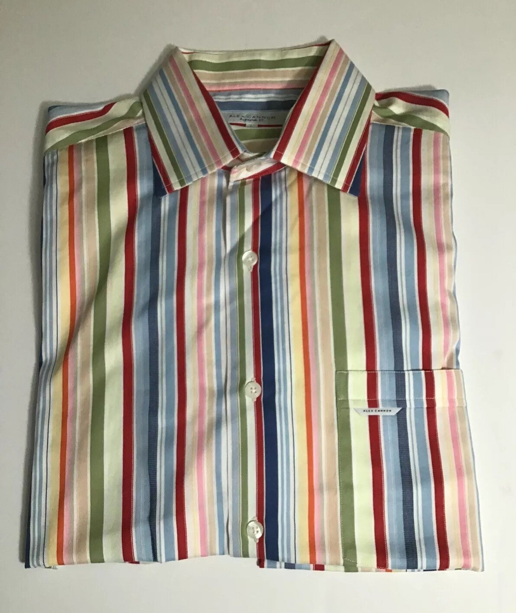 ALEX CANNON Men's Button Down Dress Shirt L Long Sleeves ALEX CANNON Men's Button Down Dress Shirt L Long Sleeves