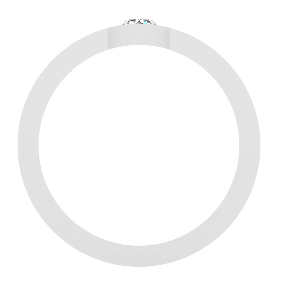 Alianza de boda de diamantes naturales de corte redondo de 0,21 quilates platino real 950 talla 11 Foto 3 de 4