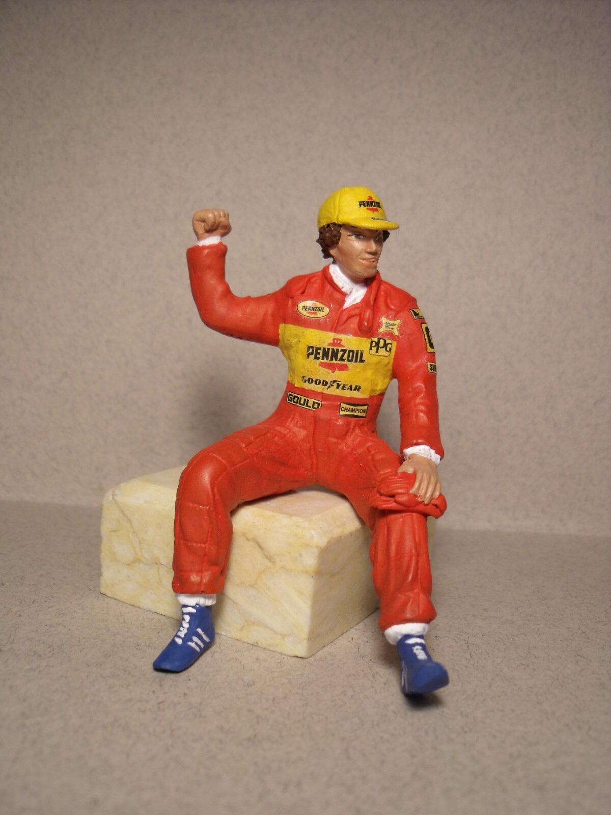 Figurine Indy Rick Mears 1/18 non peinte pour miniature Greenlight et Maisto