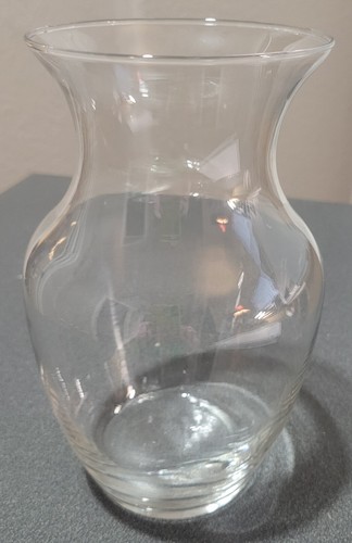 Vase Glass Clear Classic Simple Bubble Flower 8" Tall (4.5" widest part) Floral