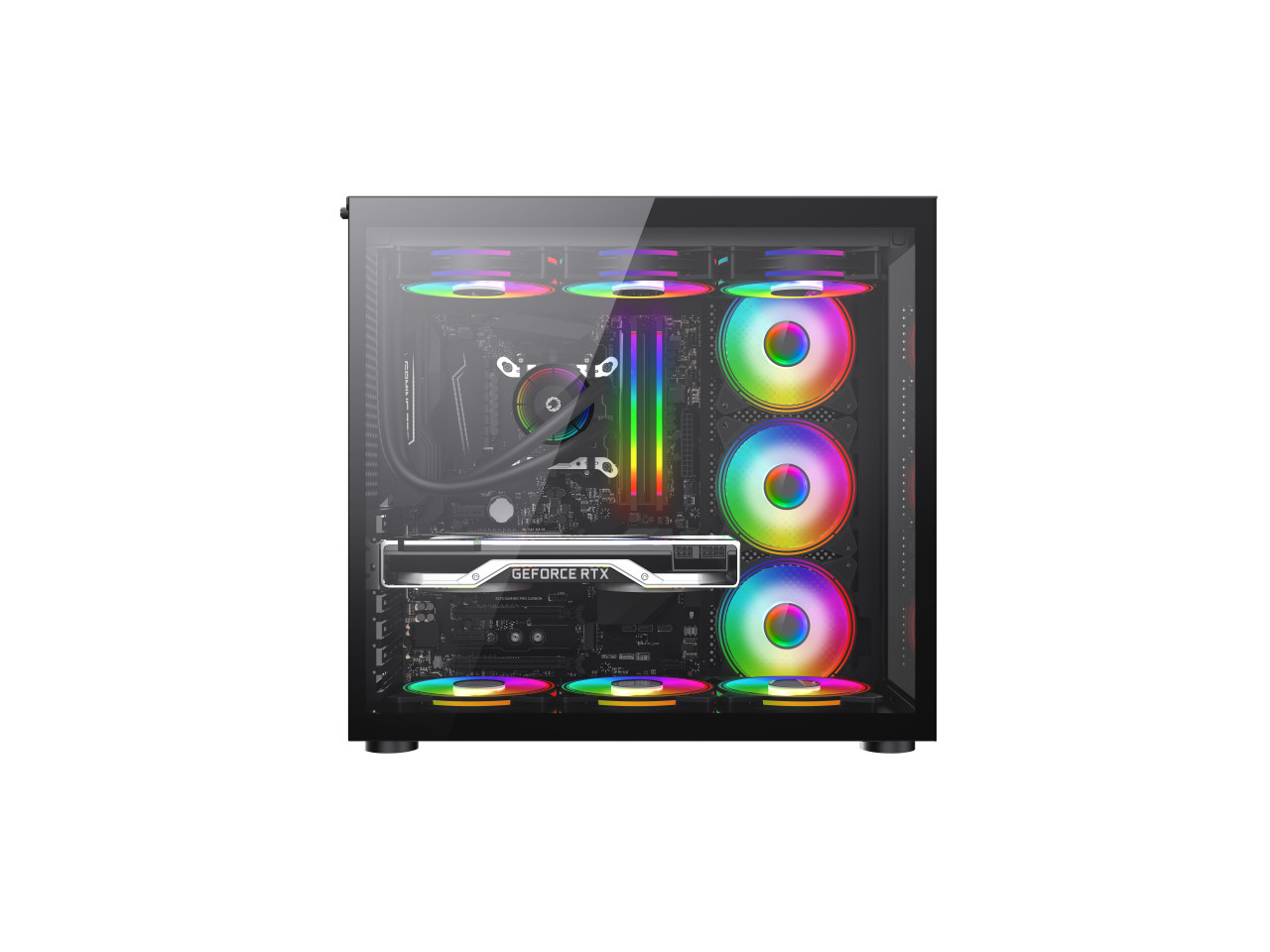 Gamemax Infinity BK Black USB30 Type C из закаленного стекла ATX Mid Tower Gaming Com