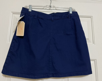 NWT Copper Key size 13 navy blue button front mini skirt juniors