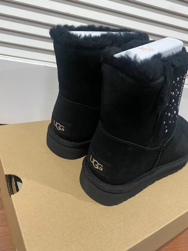 Mini Bota Ugg Australia Para Mujer Clásica Ugg Gem Talla 5 Negra 11256911-Nueva con Caja - Imagen 3 de 5