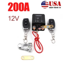 Dual Remote Control Car Battery Isolator Disconnect Kill Cut Off Master Switch 