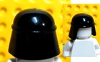 LEGO Star Wars Imperial Helmet Black 2007 Solid Black Neck Protection Desert Hat