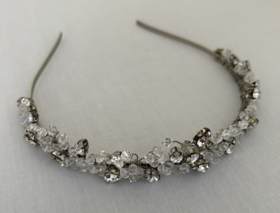 Malis Henderson Rhinestone Crystal Flower Bridal Headpiece NEW‎ Malis Henderson Gold Light Purple Flowers Leaves Rhinestone  main image 3