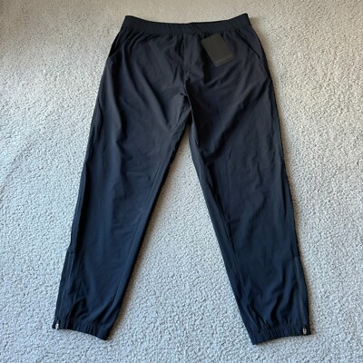 NEW Public Rec Pants Mens 36/32 Midnight Stadium Jogger Tapered Nylon Open Hem