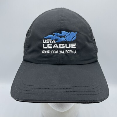 USTA League Hat Adjustable Strapback Black Tennis Cap 2019