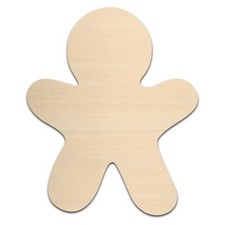 Ginger Bread Man Wood Cutout Shape Unfinished Various Size Qty 1/8" Craft