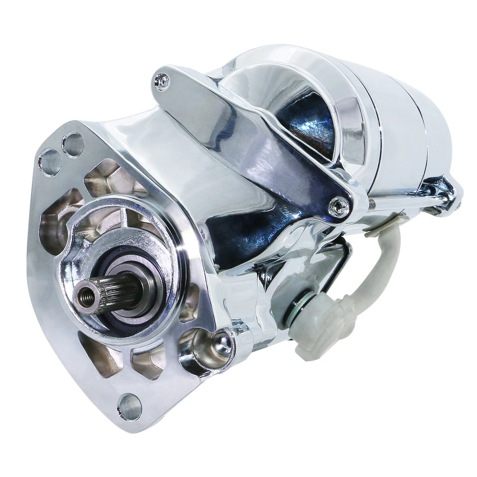 Motor De Arranque Para Harley Davidson 1340cc 1450cc 1989-Up Cromo Alto Par Super Glide Foto 3 de 4