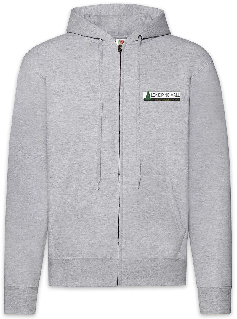 Lone Pine Mall Zipper Hoodie Back To The Symbol Sign Logo Company Future