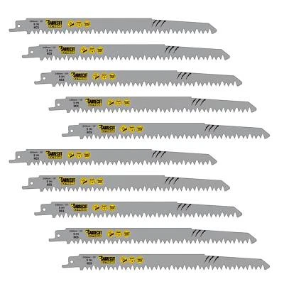 10 x SabreCut 240mm Reciprocating Wood Sabre Saw Blades R1021L for Bosch,Makita