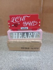 Valentine's Day Decor - wooden blocks Forever, Love You 4ever