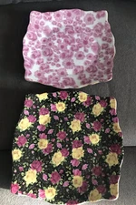 Jay & Sons Decorative Plates Floral Design Gold Trim  8” Hanging Or Display (2)