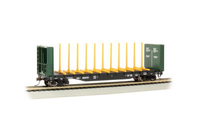 Spur H0 - Bachmann 52' Centerbeam Bulkhead Flatcar Canadian National - 12902 NEU