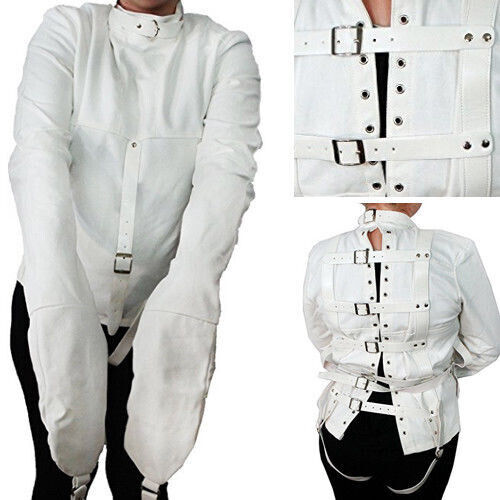 Asylum gerade Jacke Kostüm S/M L/XL KÖRPERGURT Rückhaltebügel - Bild 1 von 13