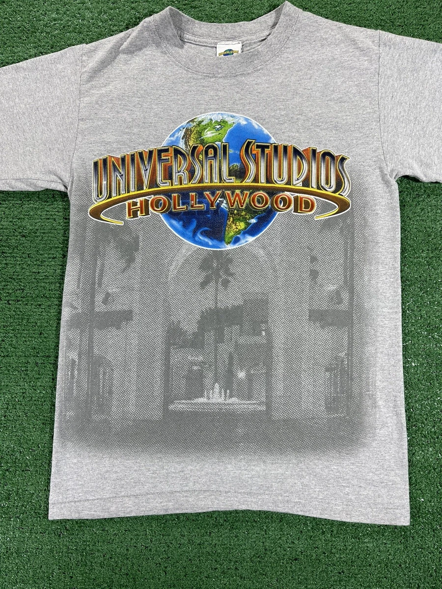 Vintage Universal Studios Hollywood T Shirt Adult Size Small Gray Theme Park Y2k