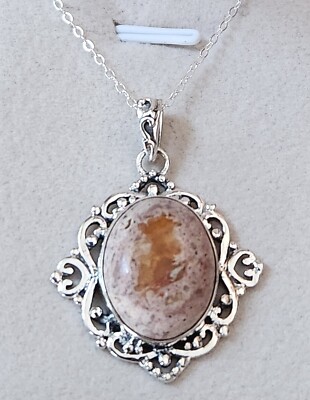 Handwerklich gefertigter Mutter des Feuer Opals Solitär Anhänger in Sterling 11,35 ctw