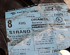 Encore #8awg Superslick Elite THHN/THWN-2/MTW Copper Building Wire Orange /50ft