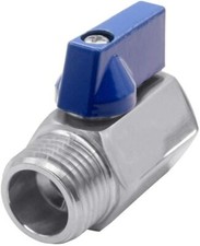 1/2" Mini Ball 316 Stainless Steel Female x Male NPT Thread Shut-Off Valve