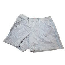 Spanx Stretch Twill Shaping Shorts Women XL Slate Blue Pull On Minimalist