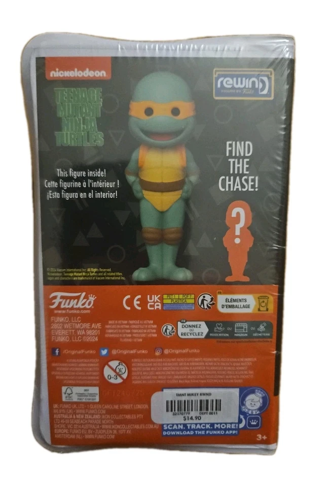 Figura Coleccionable Funko Rebobinado Sellada Tortugas Ninja Adolescentes Mutantes Miguel Ángel Foto 2 de 4
