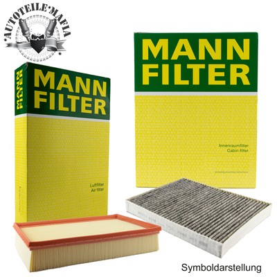 MANN Filter Luft + Innenraumfilter Aktivkohle AUDI CUPRA SEAT SKODA VW