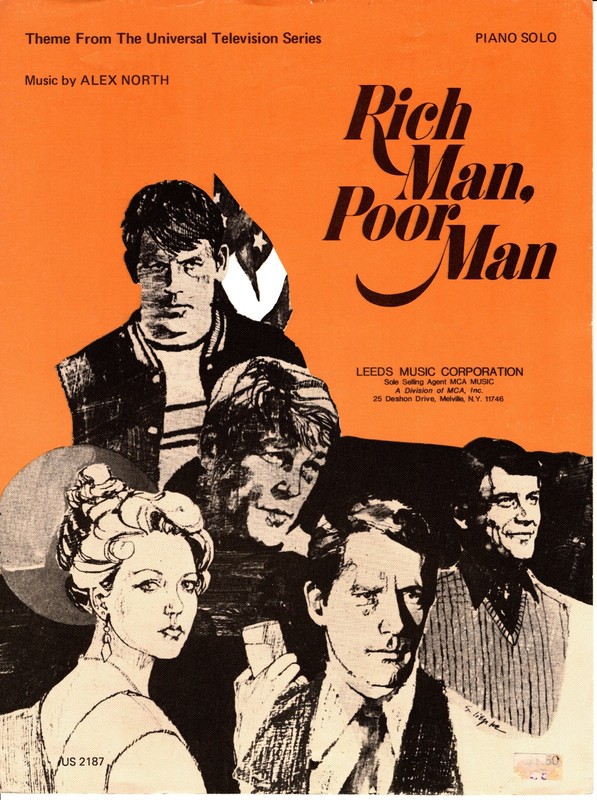 MOVIE SHEET MUSIC: Alex North RICH MAN, POOR MAN - Excellent