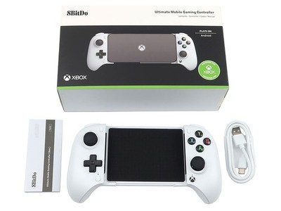 8BITDO 80LA-AU HALL EFFECT JOYSTICKS BLUETOOTH MOBILE GAMING CONTROLLER WHITE