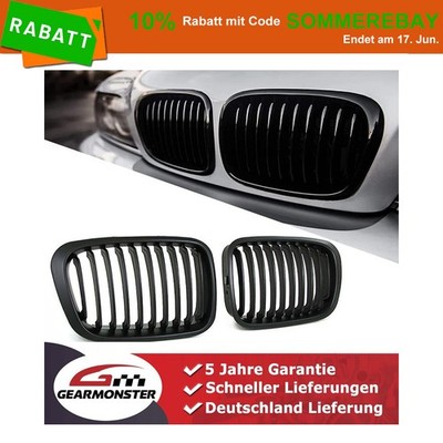 Sport Kühlergrill Performance Schwarz Matt passend für BMW 5er E39 95-03