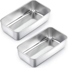 Loaf Pans for Baking Bread, 9 × 5 Inch Stainless Steel Loaf Pans Tins Set of 2