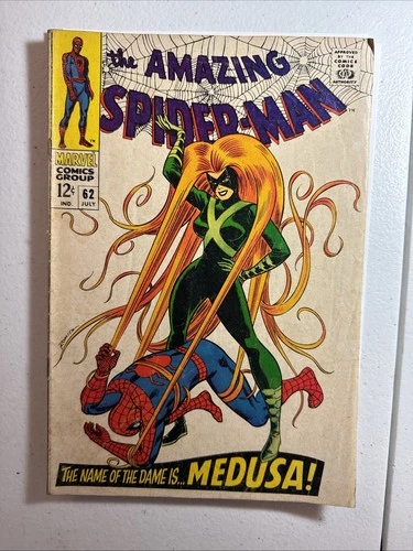 Amazing Spider-Man #62 VG 4.0 Medusa Appearance Romita Sr. Art Marvel 1968