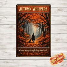 Witch Cat Once Upon A Time 8x12 Tin Metal Sign Halloween Home Decor