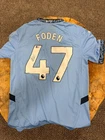 Phil Foden Signed Manchester City Home Soccer Jersey #47 with Beckett COA