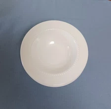 Crate & Barrel White Pearl by Nikko - 4 Rim Cereal Bowls, near mint