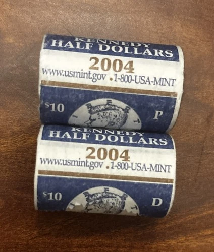 2004 P & D Kennedy Half Dollars - BU - US Mint Original Wrapped