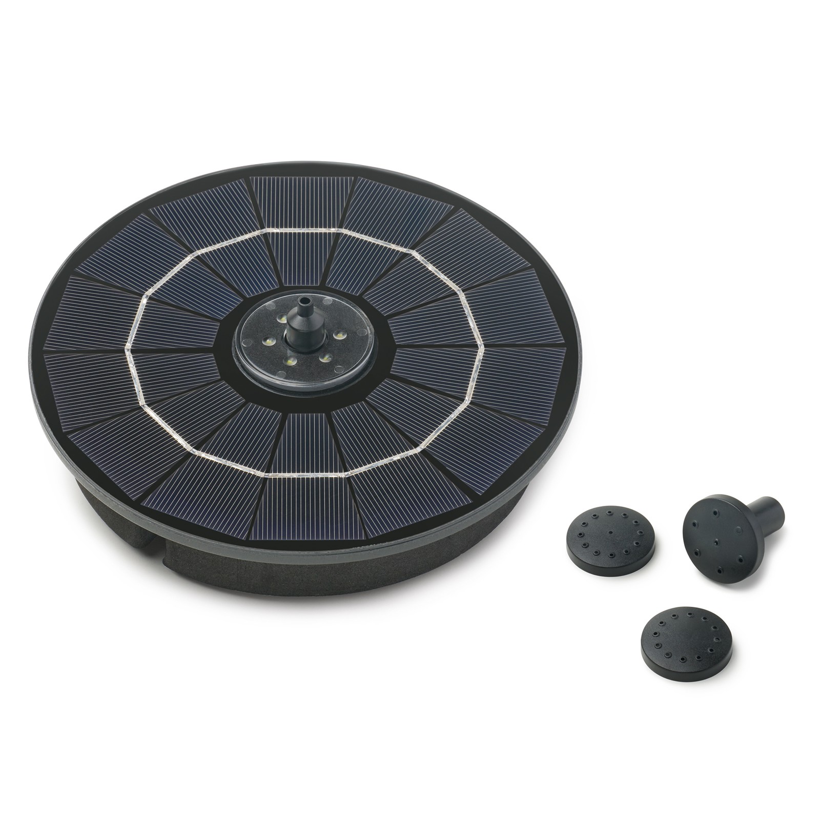 Oase Pontec PondoSolar LED Island Solar Powered Water Feature for Ponds
