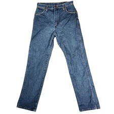Vintage Wrangler Womens Jeans 13X32 Blue Denim Straight Cotton Made USA 13MWZG