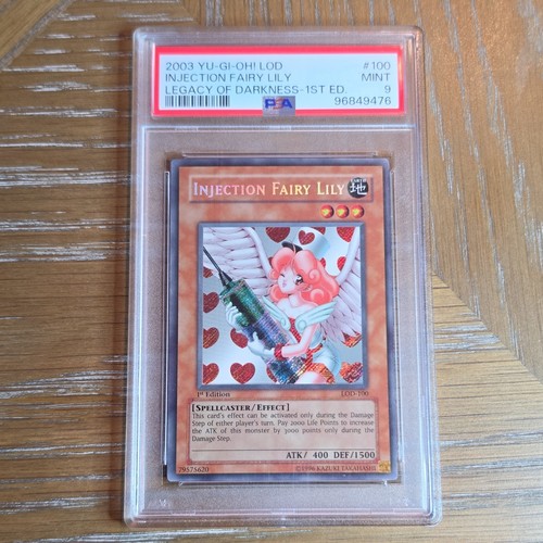Yu-Gi-Oh! Injection Fairy Lily Secret Rare Foil 1st Ed LOD-100 PSA 9 2003 yugioh