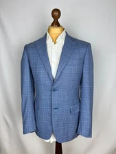 CANALI Solid Light-Blue Textured 100% Wool Sport Coat 38US48IT - Drop 6 - Reg.