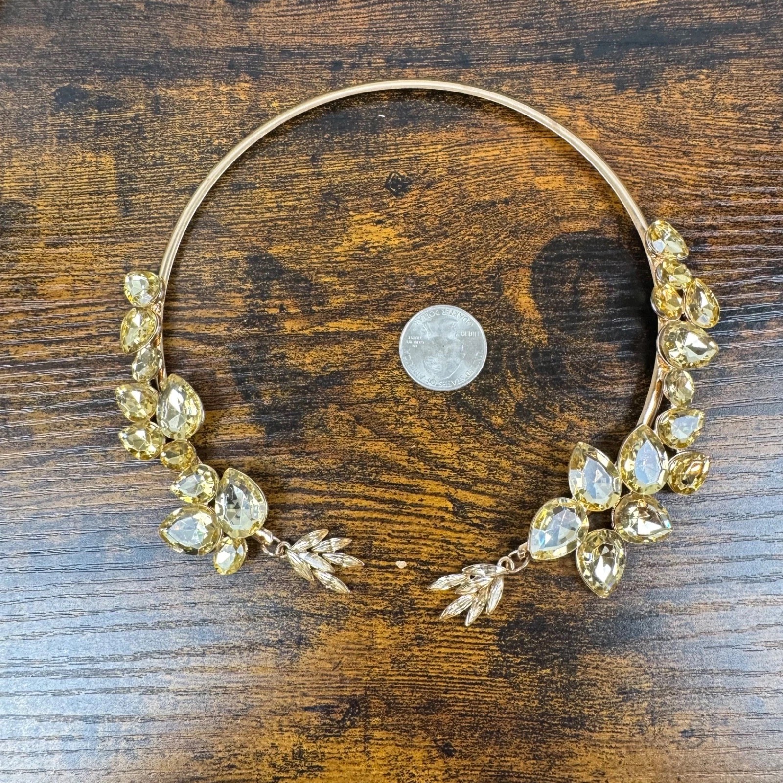 Fancy party evening Rhinstone Crystal Statement Choker Necklace