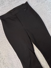 Roffe Glacier OTB Ski Snow Pants Women 8 Black Stretch Wool Blend Flare Stirrup