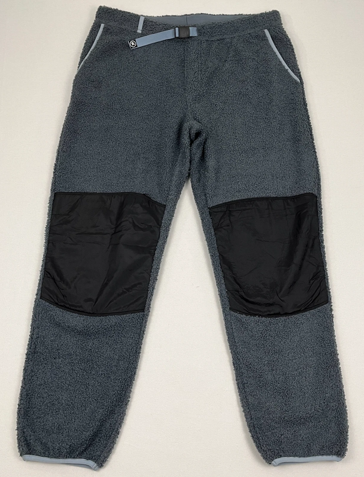 Backcountry Goat Fleece Belted Pants Men L x 30" Gray Blue Hiking Outdoor Jogger