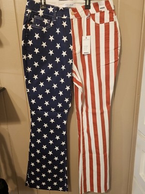 Judy Blue Women s Plus 16W High Rise Straight USA Stars Denim Jeans 5-Pocket