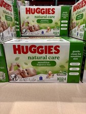Huggies Natural Care Sensitive Baby Wipes, Fragrance Free, 16 Pk , 1024 Wipes