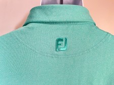 FootJoy FJ Men's marled green short sleeve golf polo shirt Large L EUC