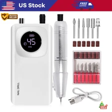 45000RPM Electric Portable Nail Drill Machine Rechargeable Low Noise Sander File
